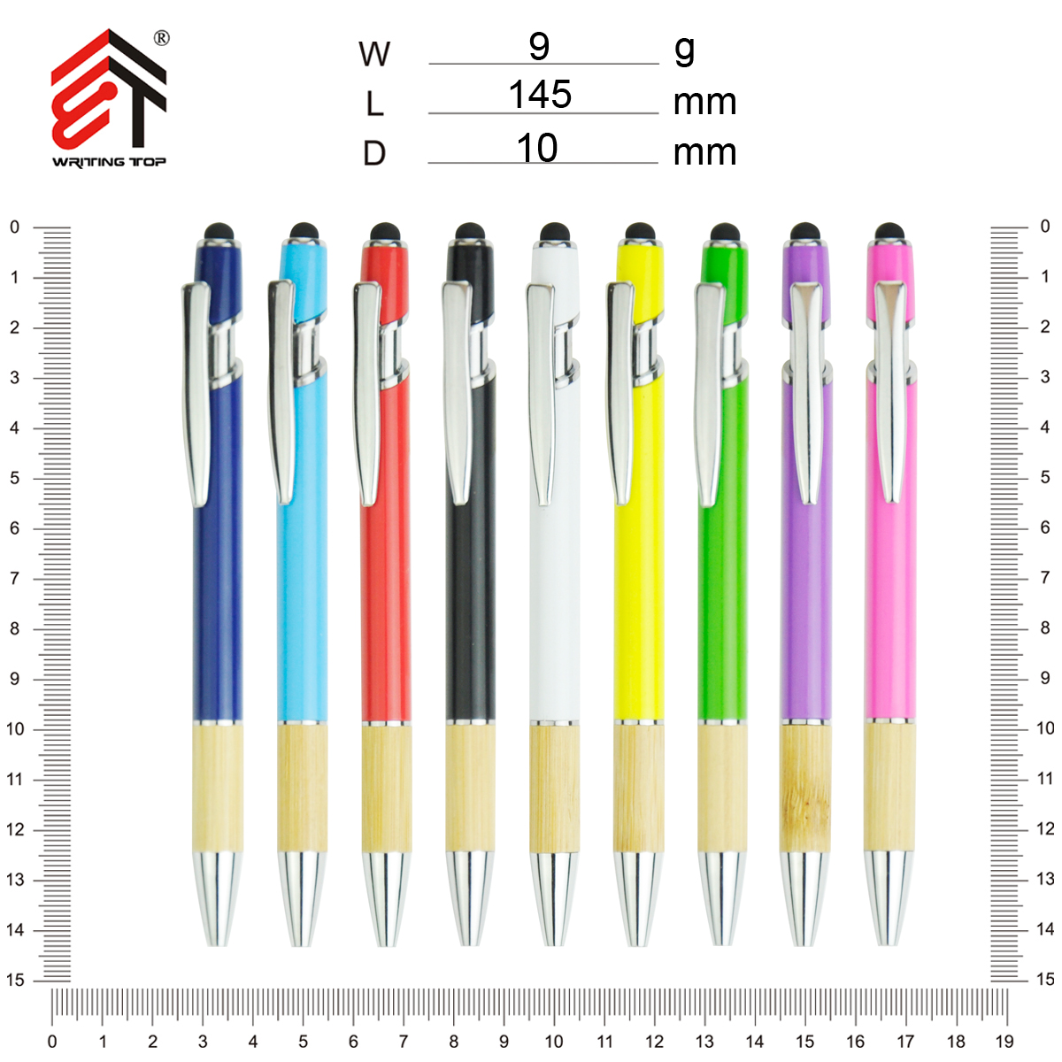 H435-1212CT-4 Plastic Ballpen with Bamboo Grip